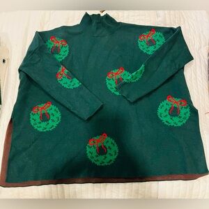 Shop the Mint Holiday Wreath Sweater